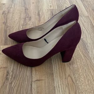 New Marc Fisher Burgundy Block Heels/Pumps